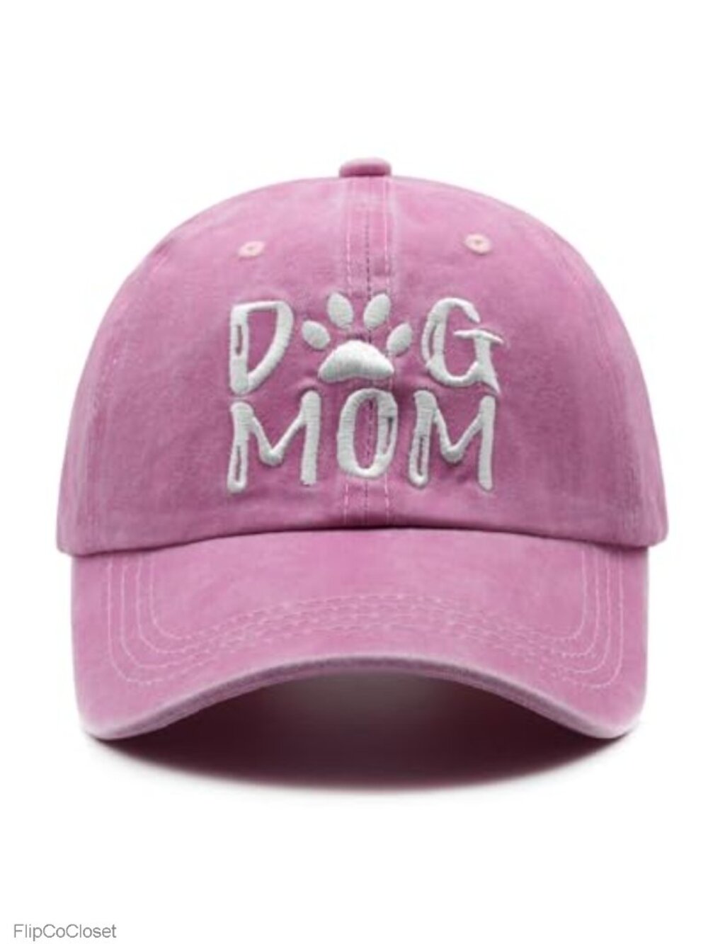Embroidered Dog Mom Baseball Cap Adjustable Denim 100% Cotton Dad Hat